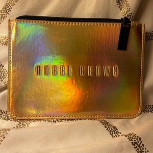 Bobbi Brown gold makeup bag-like new